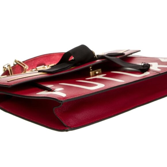 GUCCI Osiride Animalier Future Top Handle Bag bright red 2 way cross body shldr - Picture 5 of 5